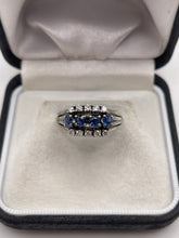 Load image into Gallery viewer, 14ct white gold sapphire and diamond ring
