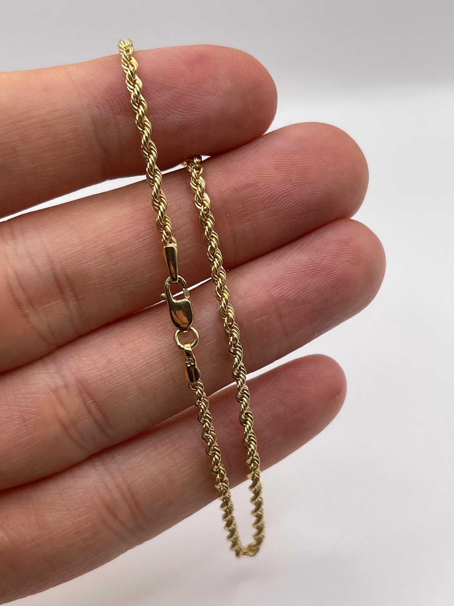 9ct gold rope bracelet