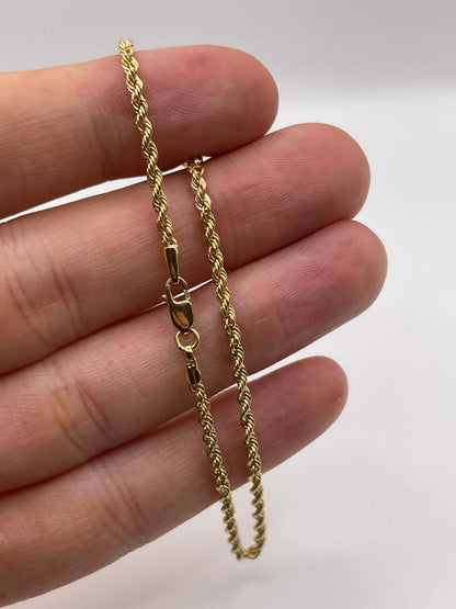 9ct gold rope bracelet