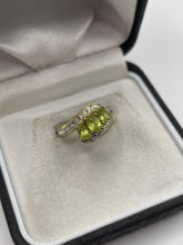 Load image into Gallery viewer, 9ct gold peridot and diamond ring
