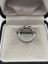 Load image into Gallery viewer, 9ct white gold ruby and diamond ring

