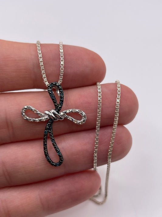 Silver diamond necklace
