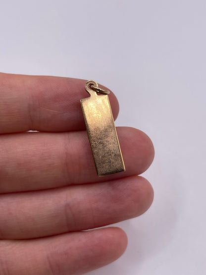9ct gold ingot pendant