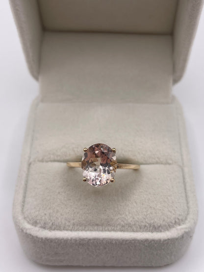 9ct gold morganite ring