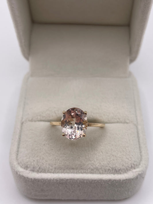 9ct gold morganite ring