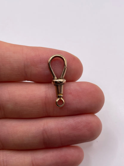 9ct rose gold dog clip 8