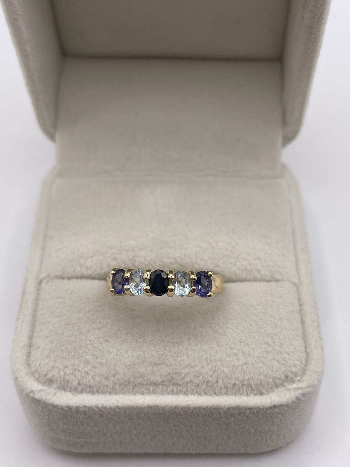 9ct gold multi gemstone ring