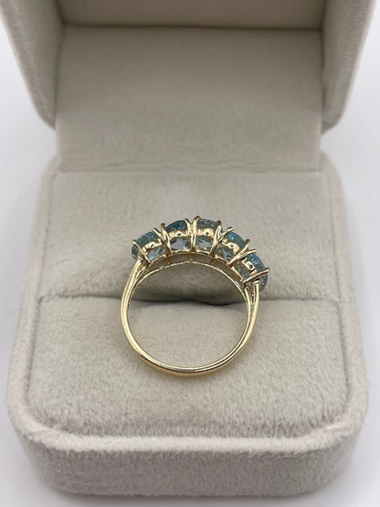 9ct gold blue topaz ring