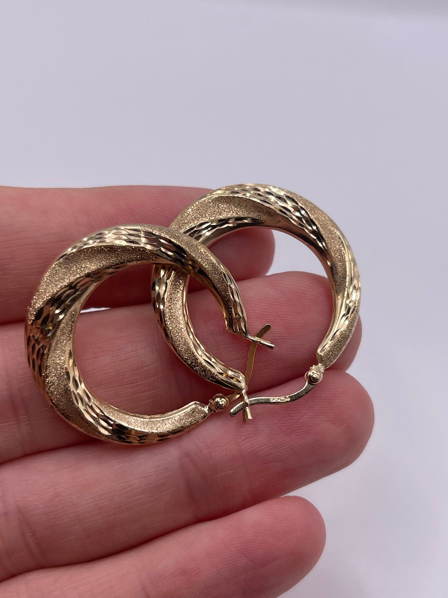 9ct gold creole earrings