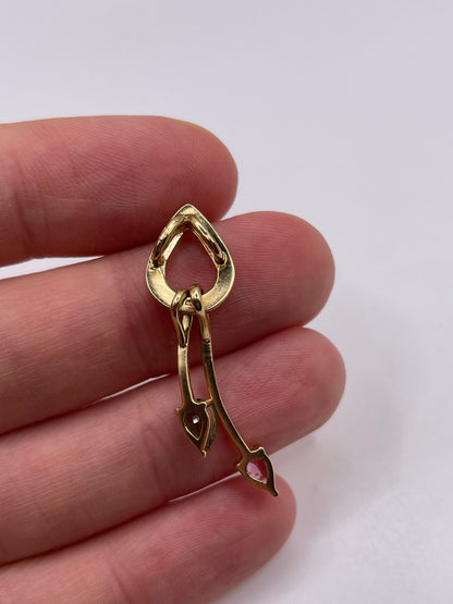 9ct gold tourmaline pendant