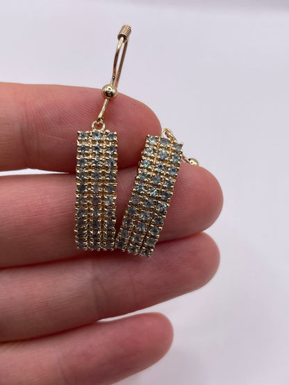 9ct gold alexandrite cluster earrings