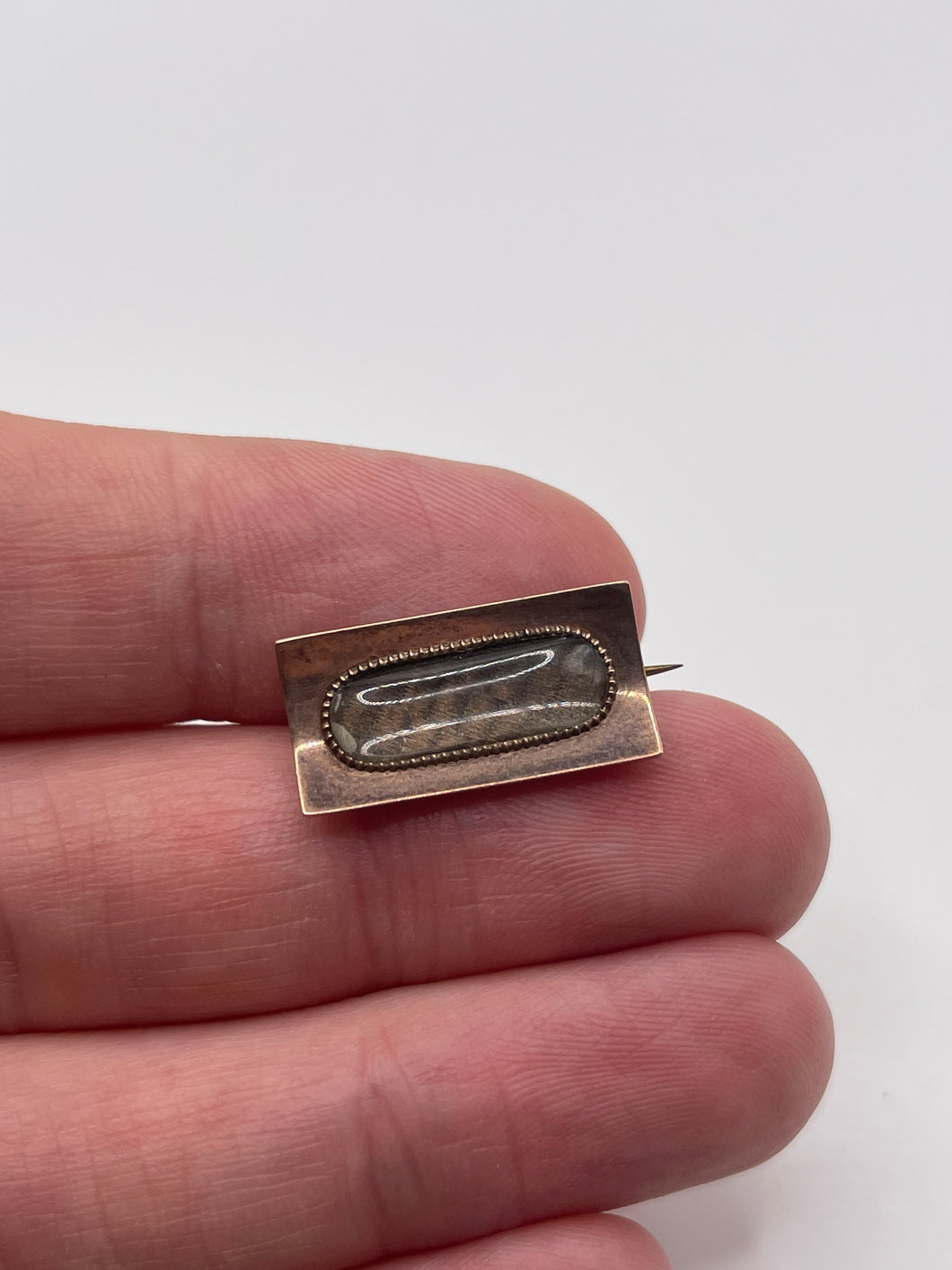 9ct rose gold mourning brooch