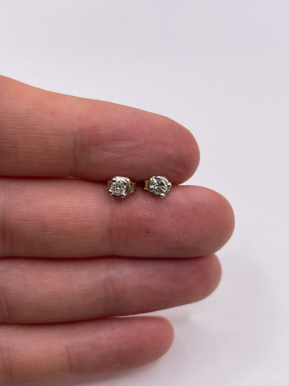 9ct gold diamond earrings