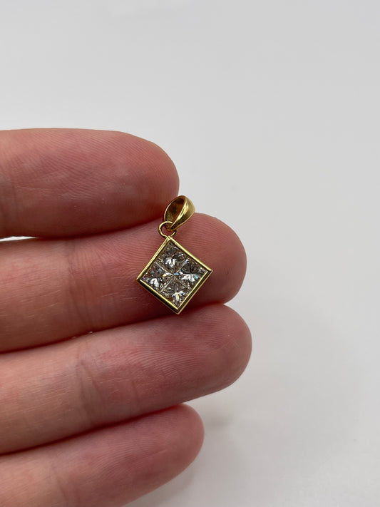 18ct gold 1.2ct diamond pendant