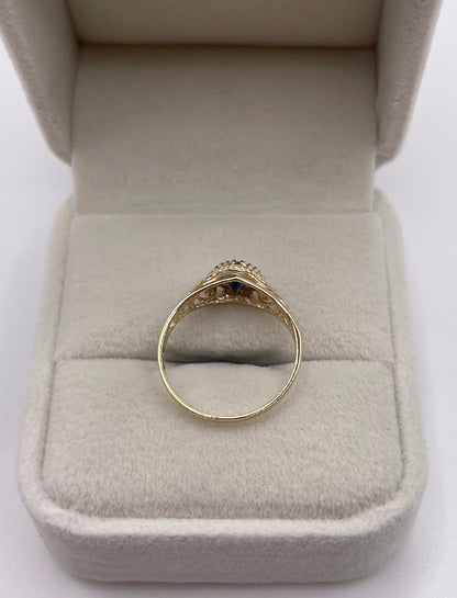 9ct gold topaz heart ring
