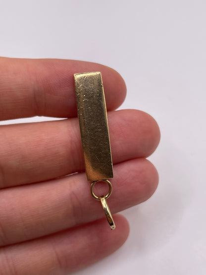 9ct gold ingot pendant