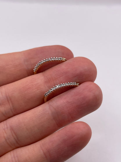 9ct gold diamond earrings