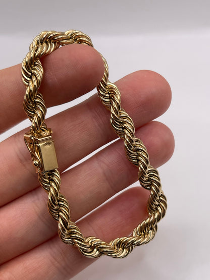 9ct gold rope bracelet