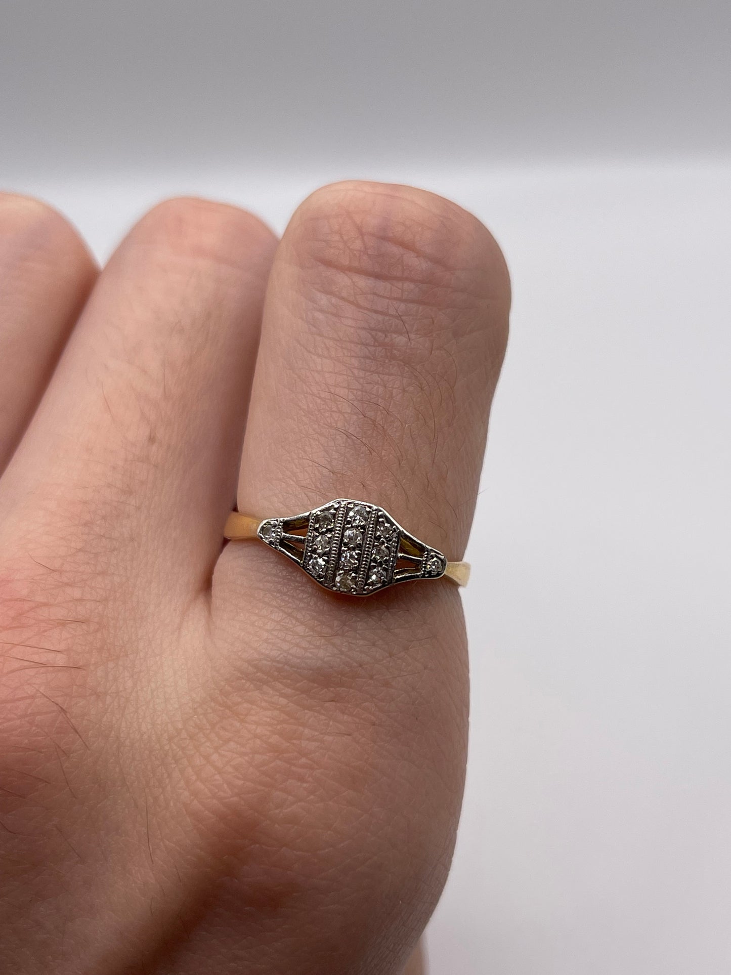 18ct gold platinum diamond ring