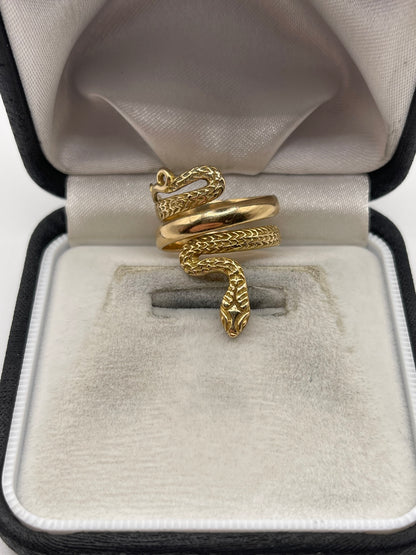 18ct gold snake ring