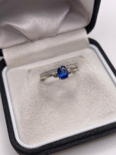 Load image into Gallery viewer, 9ct white gold kyanite and diamond ring
