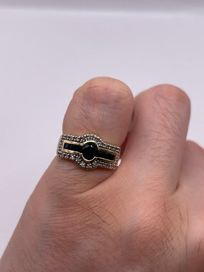9ct gold sapphire and diamond ring