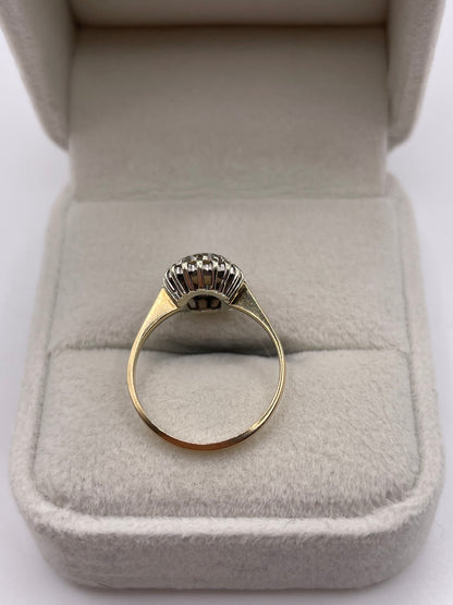 9ct gold opal and diamond ring