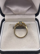 Load image into Gallery viewer, 9ct gold aquamarine and zircon ring
