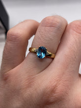 Load image into Gallery viewer, 9ct gold topaz and diamond ring
