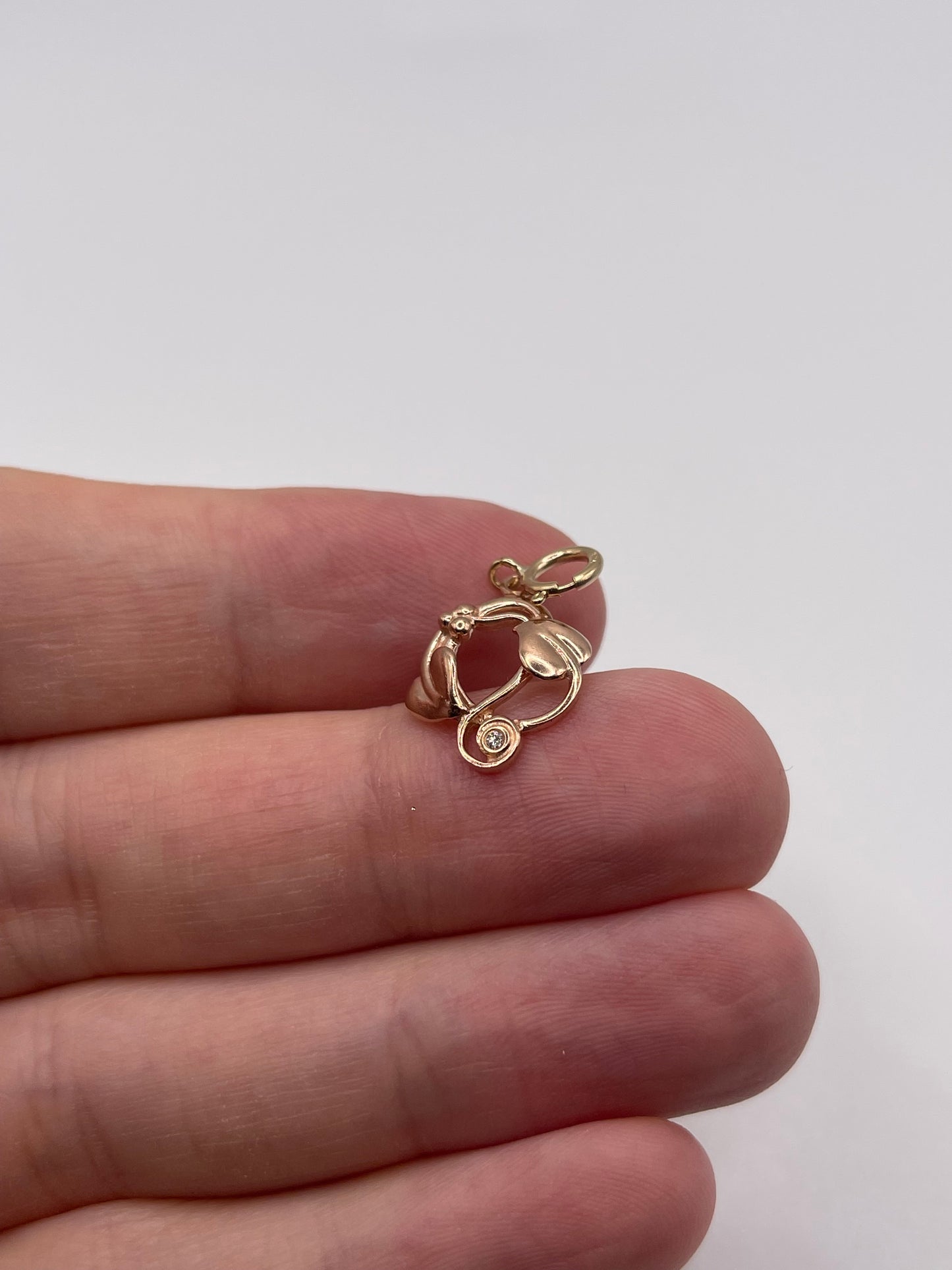 Clogau 9ct rose gold diamond pendant