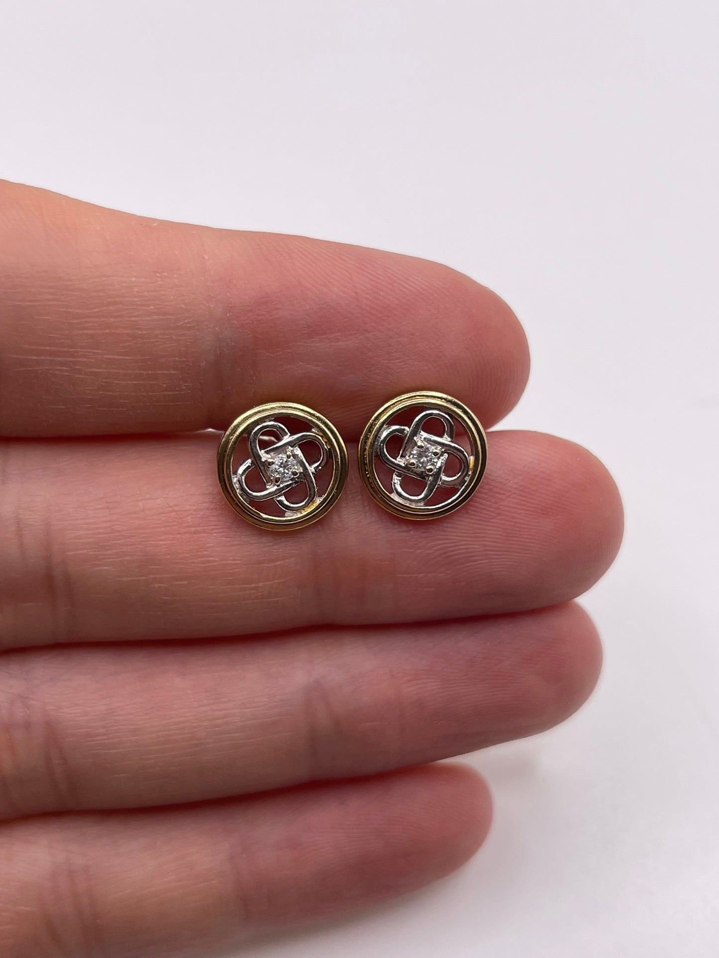 9ct gold diamond earrings
