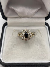 Load image into Gallery viewer, 9ct gold sapphire and diamond ring
