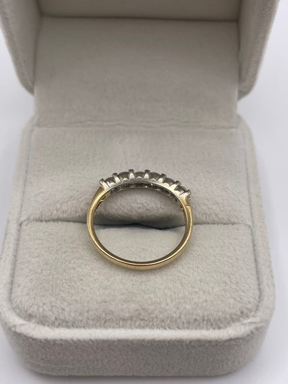 9ct gold 60 point diamond ring
