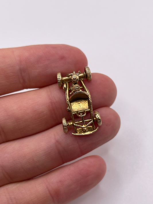 9ct gold go kart charm