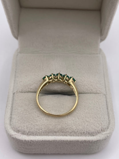 9ct gold emerald ring