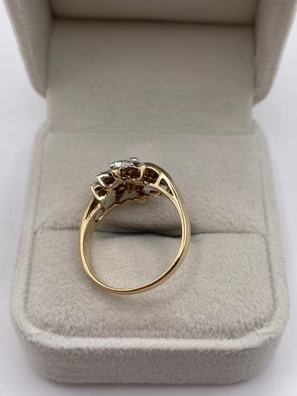 9ct gold diamond cluster ring