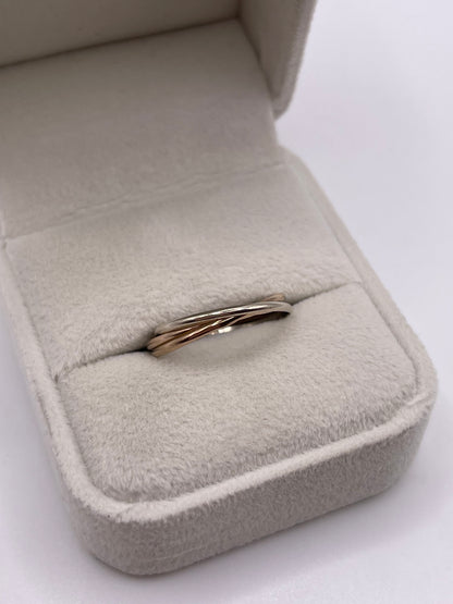 9ct tri gold ring