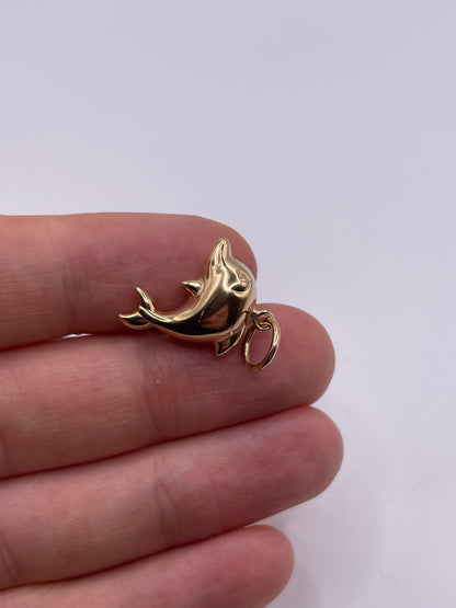 9ct gold dolphin charm
