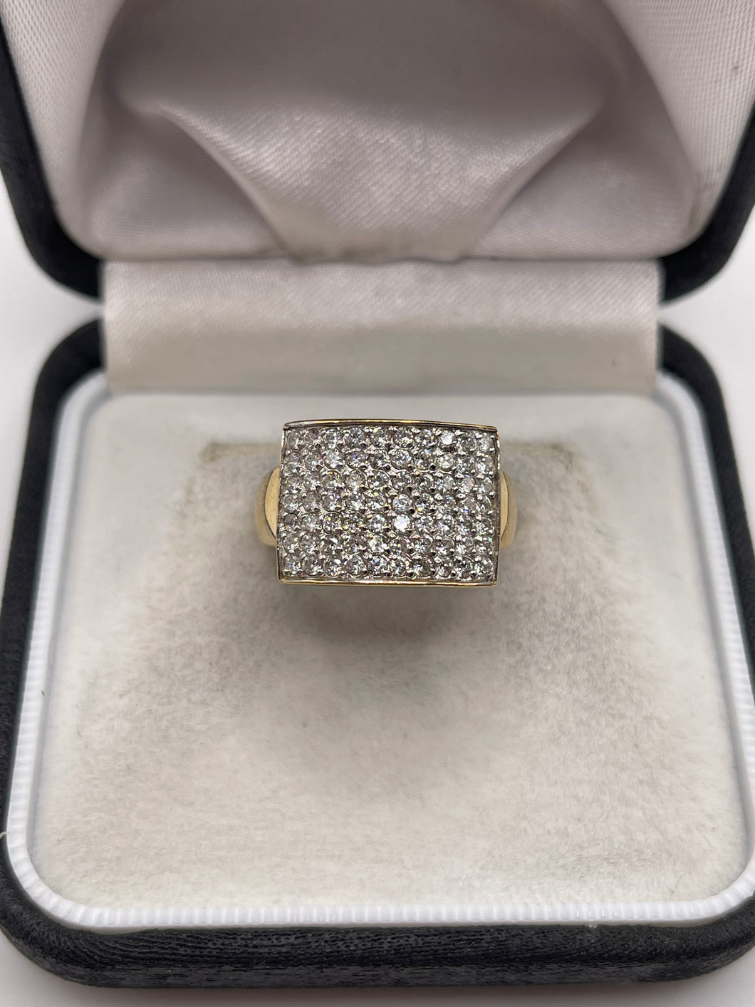 9ct gold diamond cluster ring