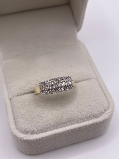 9ct gold diamond cluster ring