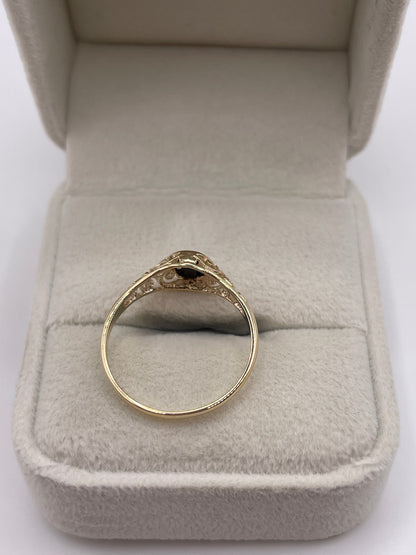 9ct gold onyx ring