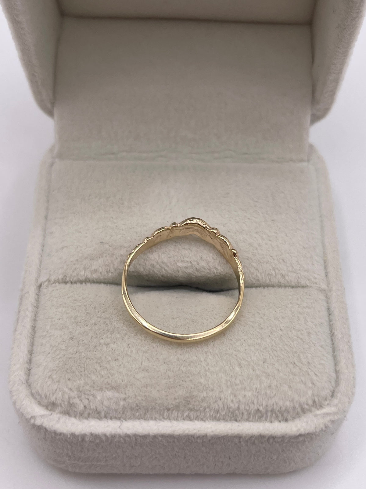 9ct gold wishbone ring