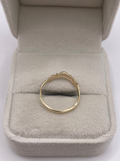 9ct gold wishbone ring