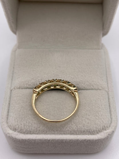 9ct gold emerald ring