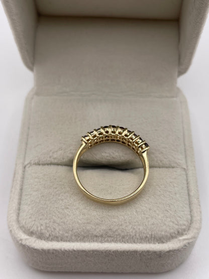 9ct gold garnet cluster ring