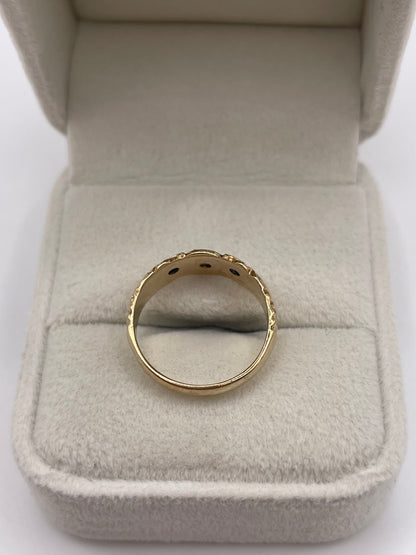 9ct gold paste gypsy ring