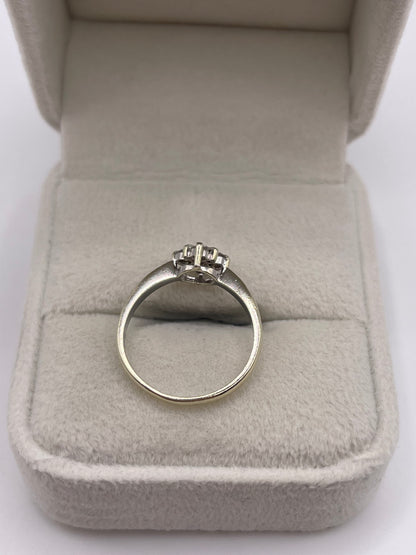 9ct white gold diamond ring