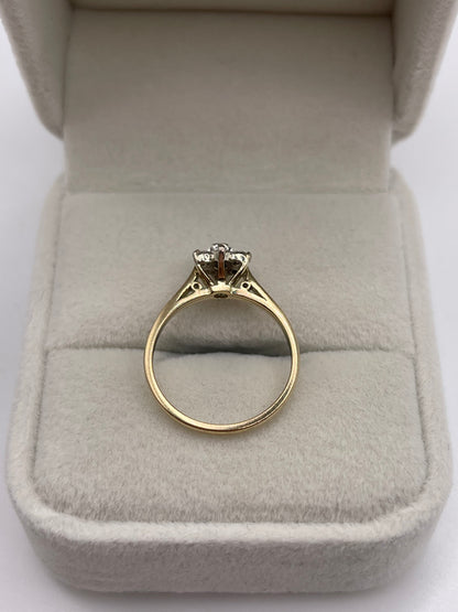 9ct gold diamond cluster ring