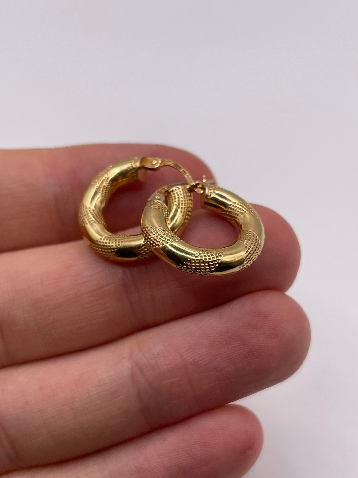 9ct gold creole earrings