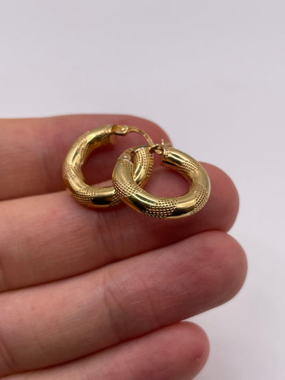 9ct gold creole earrings